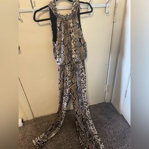 Black and White snakeskin print Jumpsuit size 14
